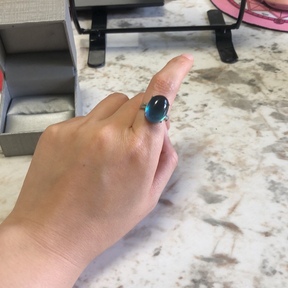 aquamarine sliver ring, brand new - Picture 2 of 5